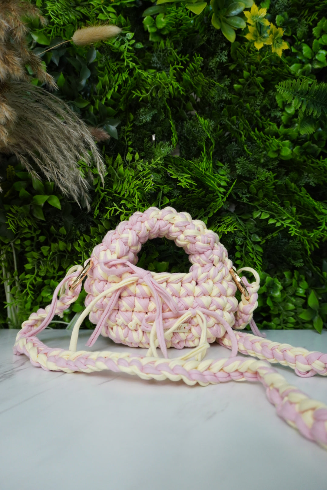 HOBO BAG ROSA-GIALLO PASTELLO